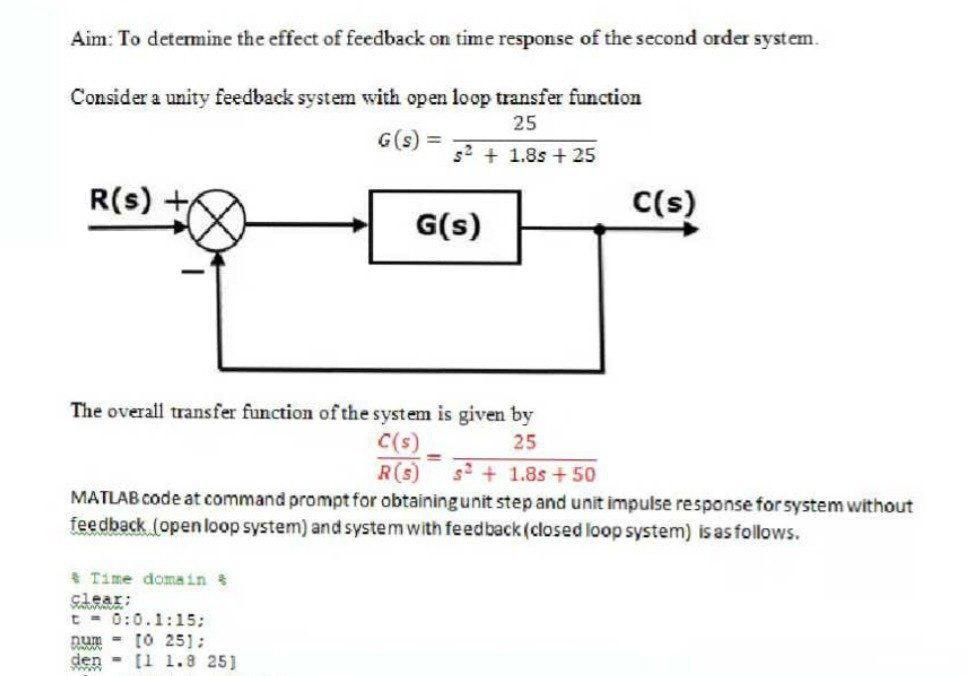 Solved Aim: To determine the effect of feedback on time | Chegg.com