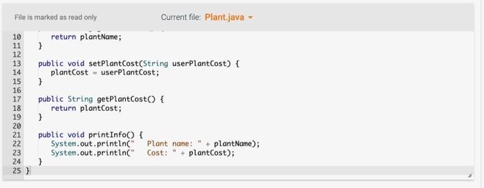 Solved 11.11 LAB: Plant information (ArrayList) Given a base | Chegg.com