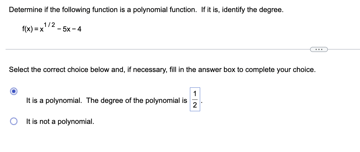 Solved Determine if the following function is a polynomial | Chegg.com