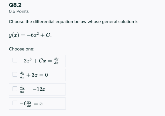 Solved Q12 Select All 1.5 Points Choose the differential | Chegg.com