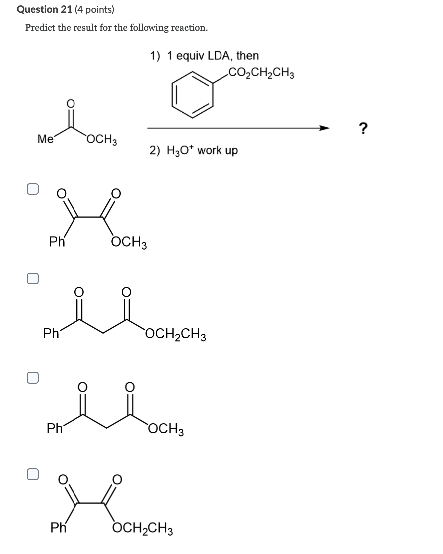 Solved Question 20 (4 Points) Select The First Mechanistic | Chegg.com