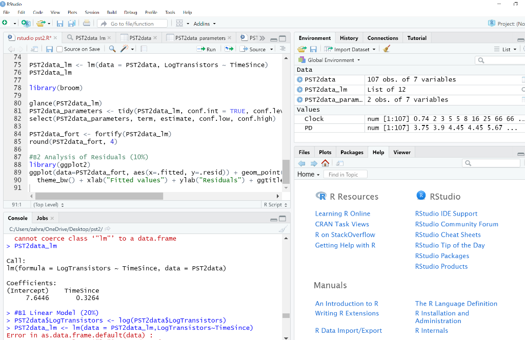 Solved RStudio File Edit Code View Plots Session Build Debug 