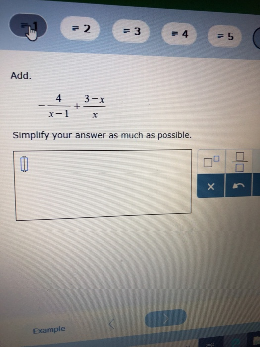 Solved Add. 43-х Simplify your answer as much as possible. | Chegg.com