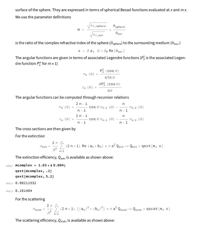 Problem 3: Mie Scattering We are using the Mie | Chegg.com