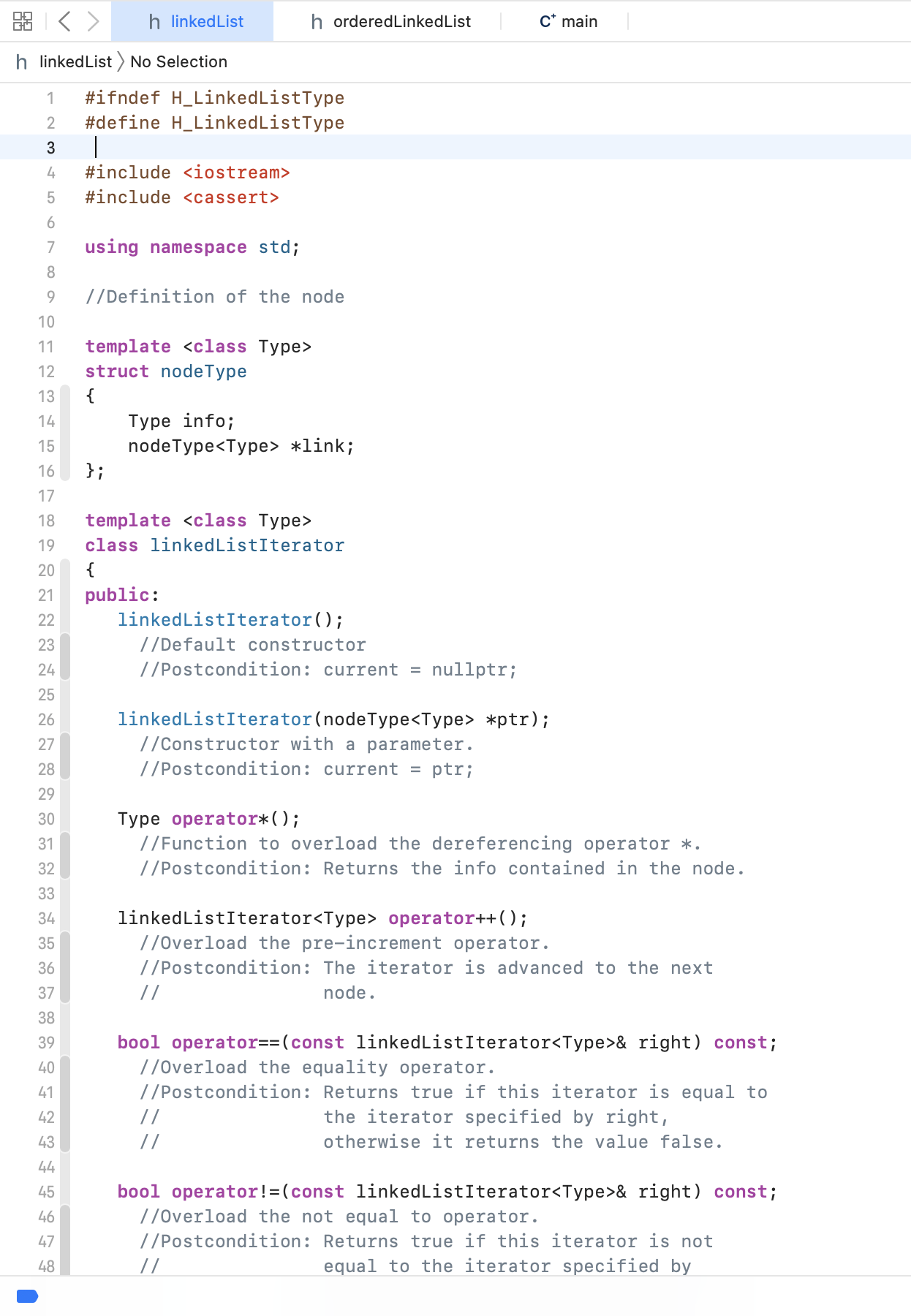 Solved Extend a class linkedListType by updating the | Chegg.com