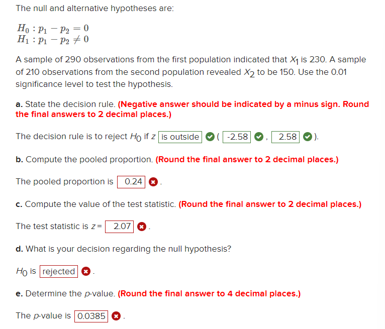 Solved The null and alternative hypotheses are: | Chegg.com
