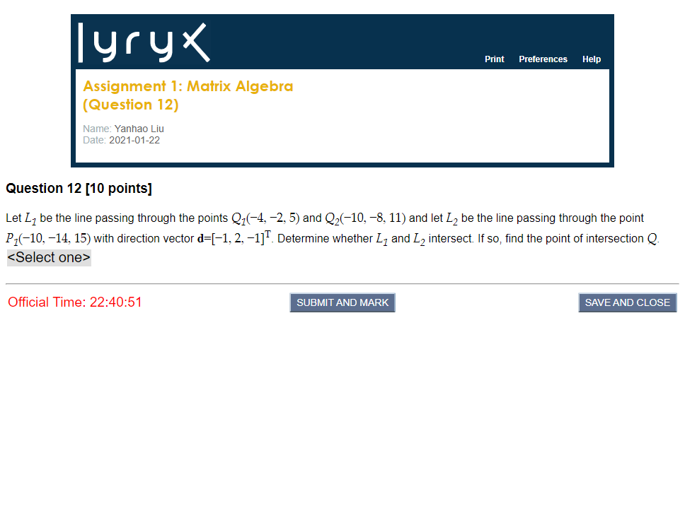 lyryx assignment answers