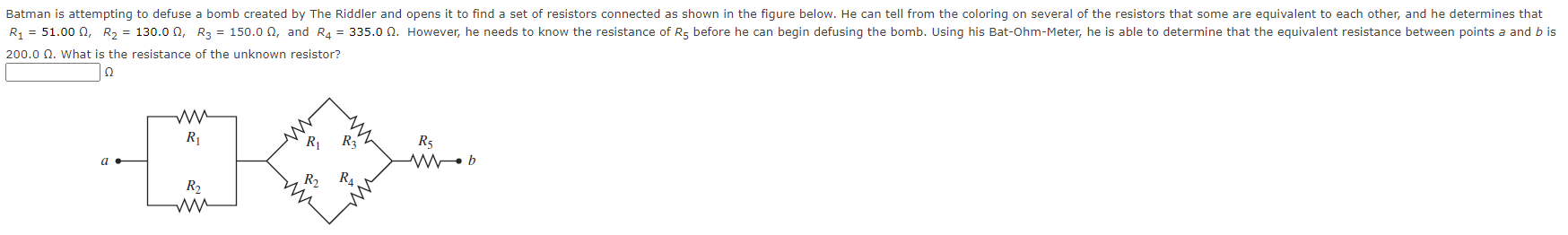 Solved Batman is attempting to defuse a bomb created by The | Chegg.com