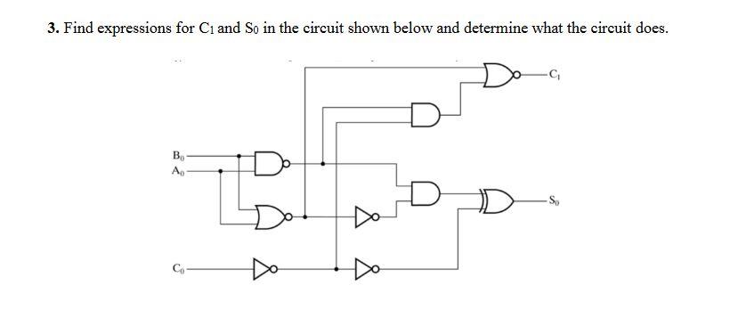 Solved 3. Find expressions for Ci and So in the circuit | Chegg.com