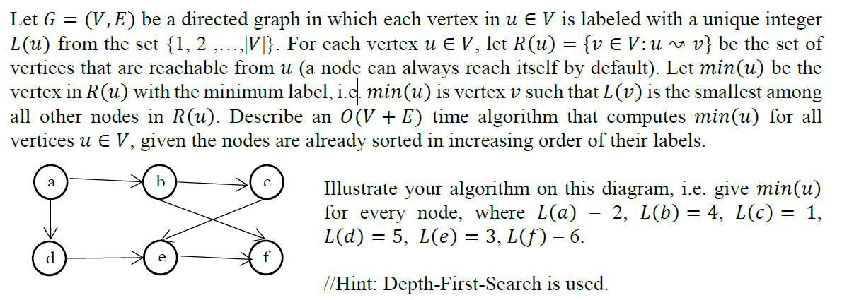 Solved Let G = (V, E) Be A Directed Graph In Which Each | Chegg.com