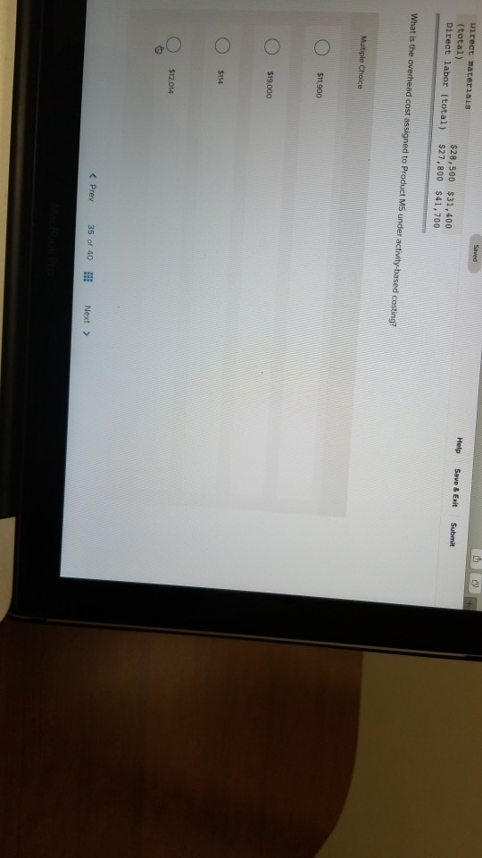 Solved Mirabile Corporation uses company's three activity