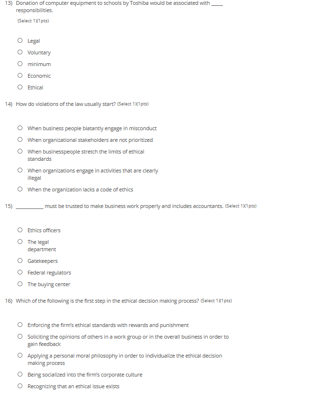 Solved 13) Donation of computer equipment to schools by