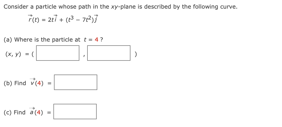 Solved Consider a particle whose path in ﻿the xy-plane is | Chegg.com