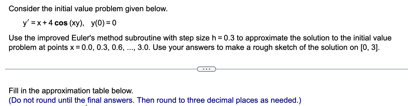 Solved Consider the initial value problem given below. | Chegg.com