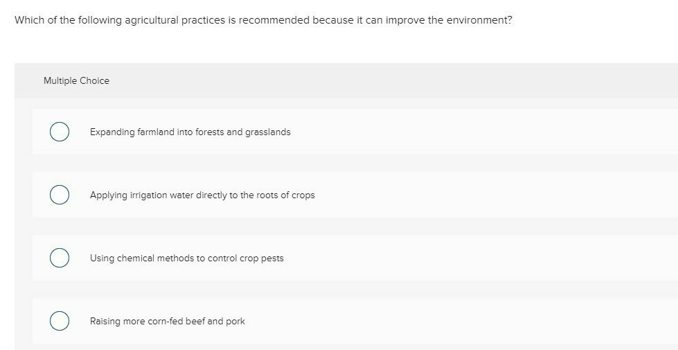 Solved Which Of The Following Agricultural Practices Is Chegg solved-which-of-the-following-agricultural-practices-is-chegg