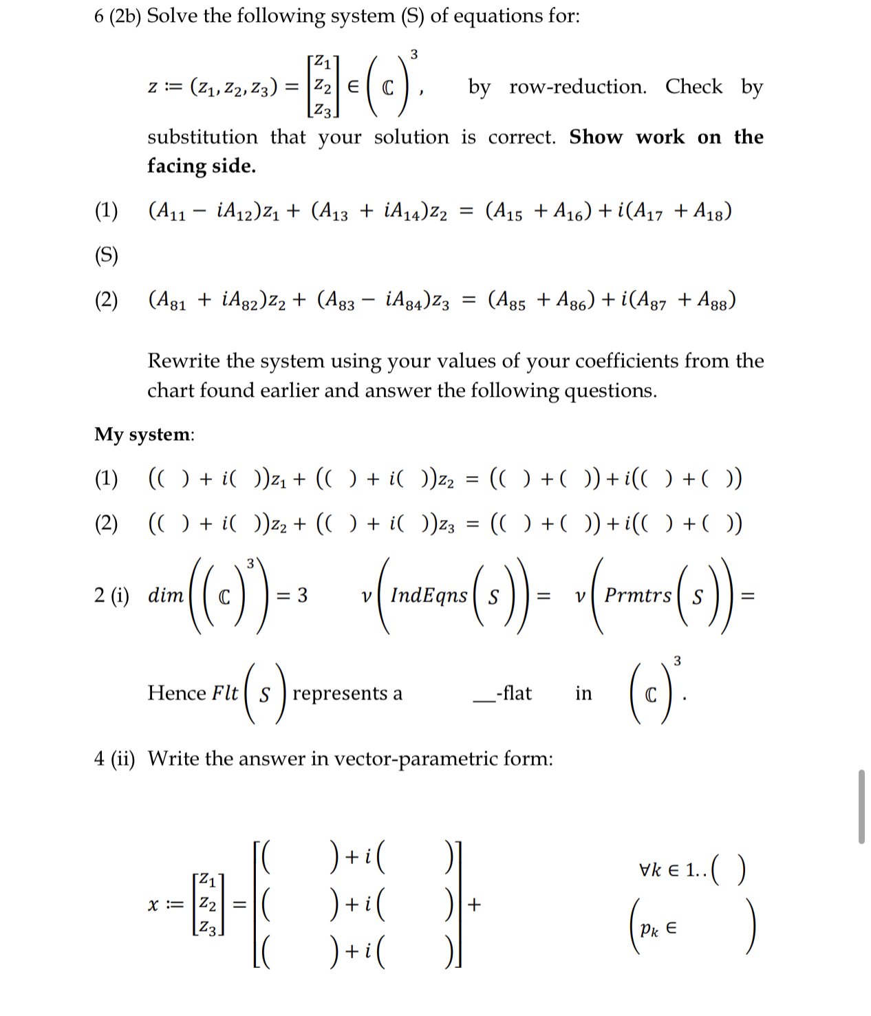 1 (3b) Same information as in (3a) Solve the | Chegg.com