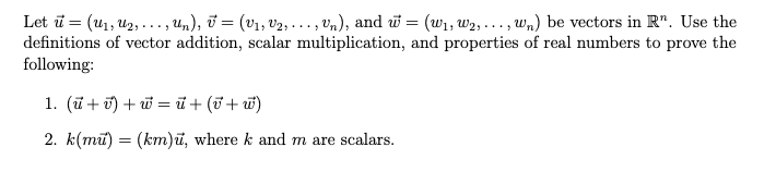 Solved Let ū U1 U2 Un ū V1 V2 Un And 8086