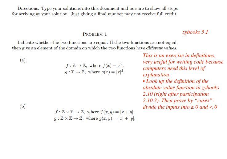 Solved Directions: Type your solutions into this document | Chegg.com