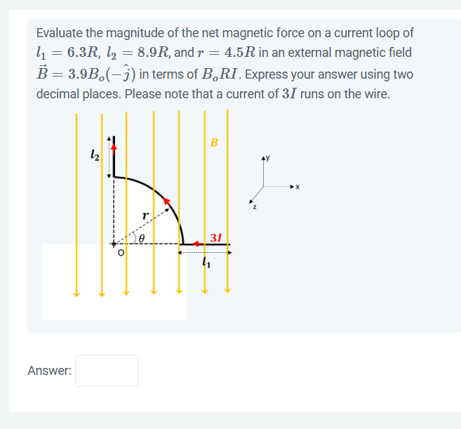 Solved Evaluate the magnitude of the net magnetic force on a | Chegg.com