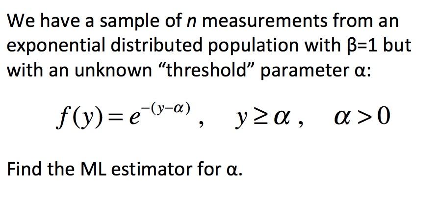 Solved We have a sample of n measurements from an | Chegg.com