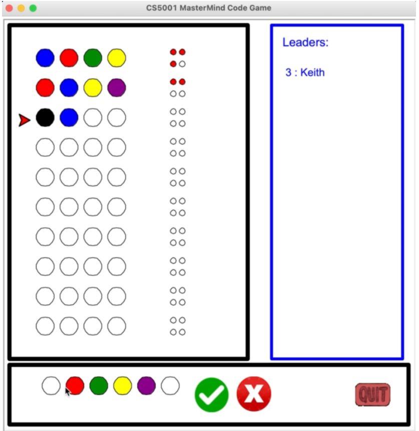 Solved Help with designing a 1 player Mastermind game with | Chegg.com