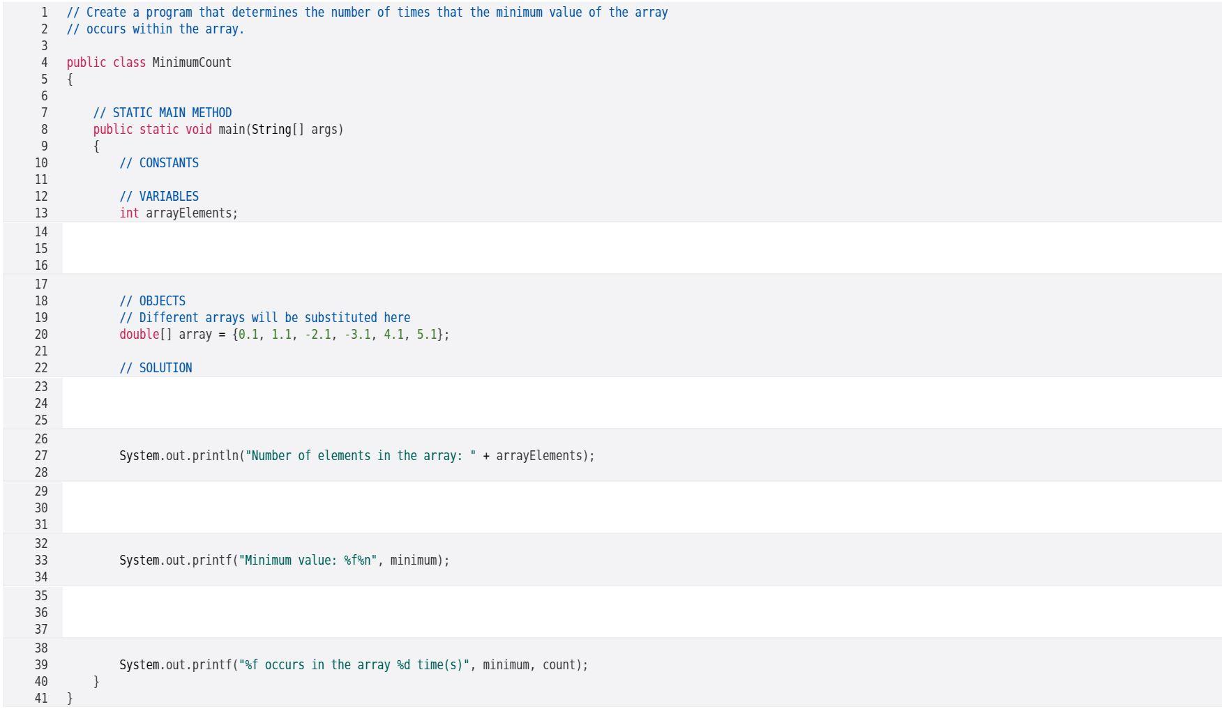 Solved 1/ Create a program that determines the number of | Chegg.com