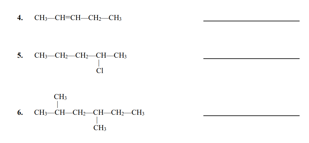 4. CH3−CH=CH−CH2−CH3 | Chegg.com