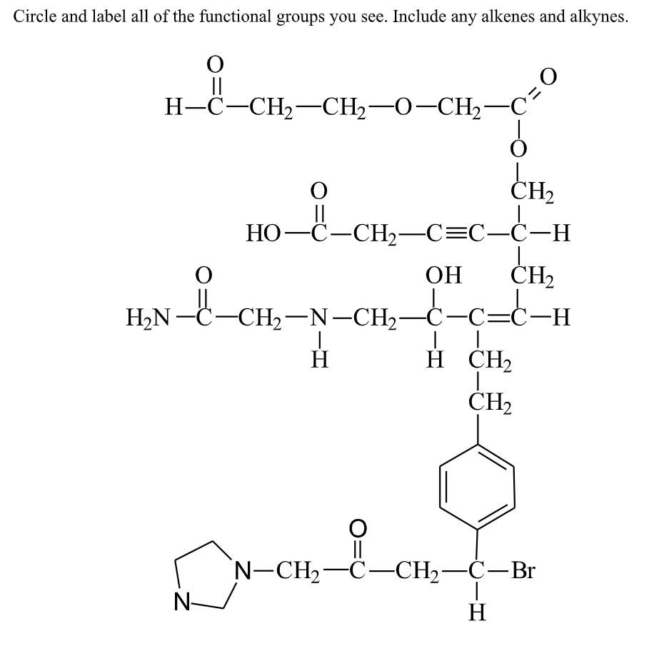 Solved C C0 Circle And Label All Of The Functional Group Chegg Com