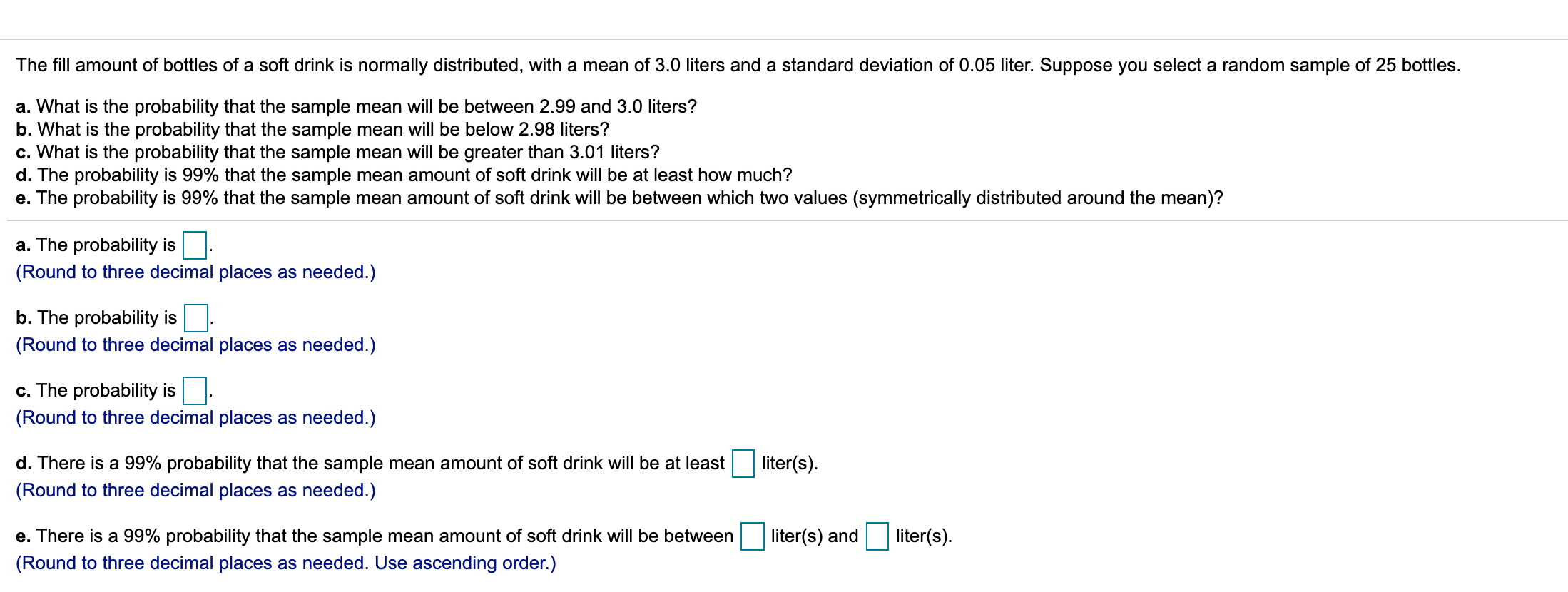 Solved The fill amount of bottles of a soft drink is | Chegg.com