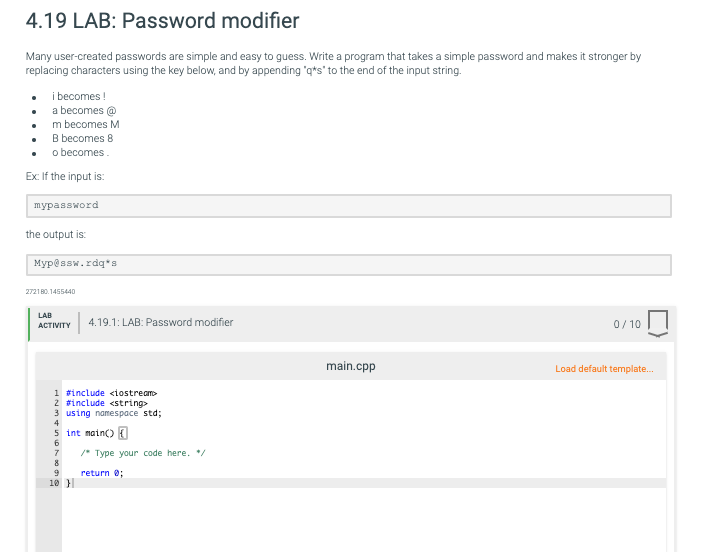 Solved: I Need Help Coding These In C++ Thank You! 4.19 LA