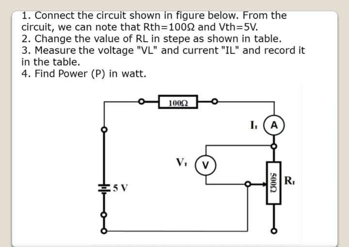 Solved 1. Connect the circuit shown in figure below. From | Chegg.com