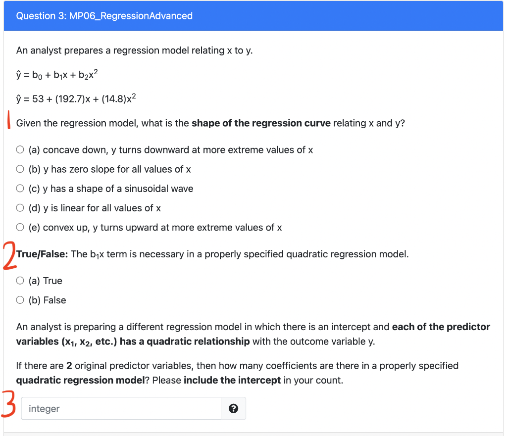 Solved Question 3: MP06_Regression Advanced An analyst | Chegg.com