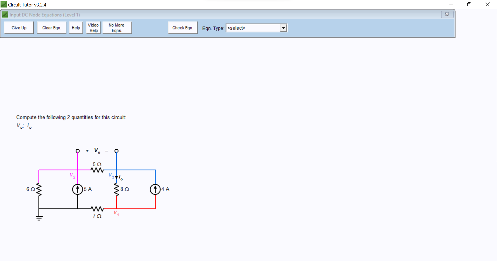Solved Circuit Tutor v3.2.4 - Х Input DC Node Equations | Chegg.com