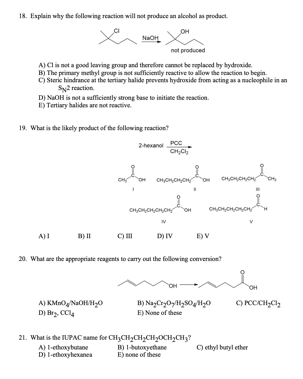 Solved 18. Explain why the following reaction will not | Chegg.com