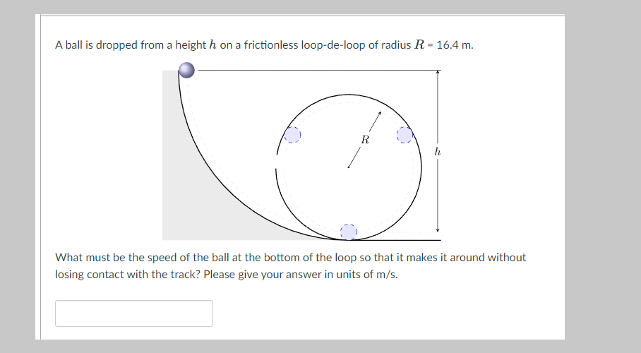 Solved A ball is dropped from a height h on a frictionless | Chegg.com