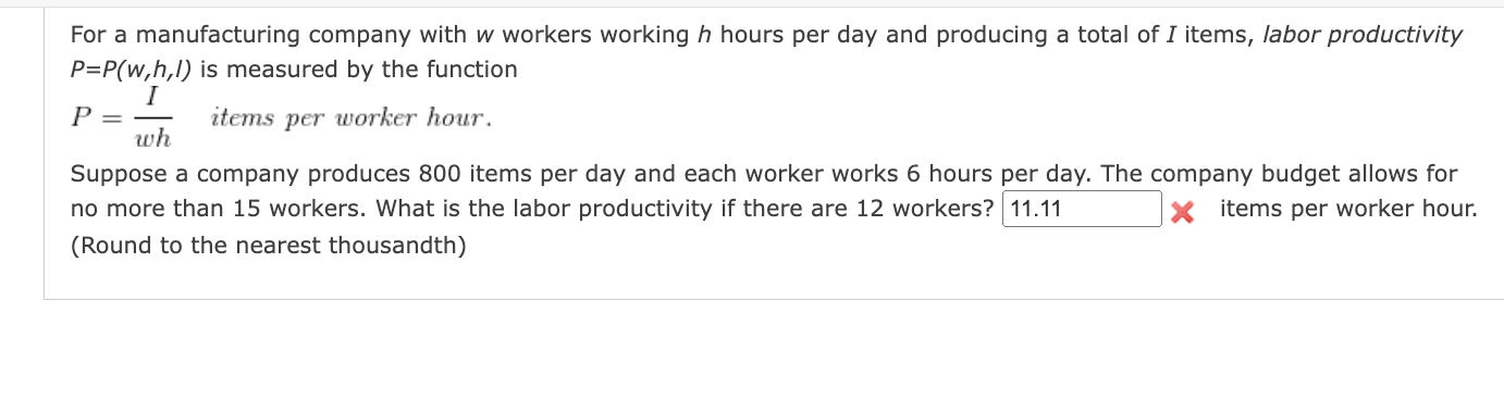 solved-for-a-manufacturing-company-with-w-workers-working-h-chegg