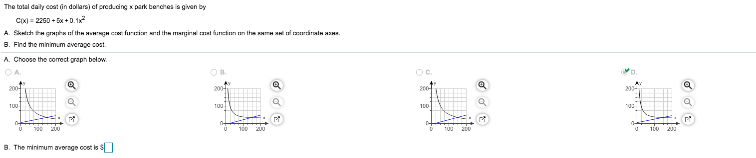 Solved Evaluate The Integral The Total Daily Cost In Do