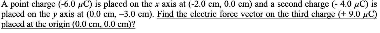 Solved A point charge (-6.0 uC) is placed on the x axis at | Chegg.com