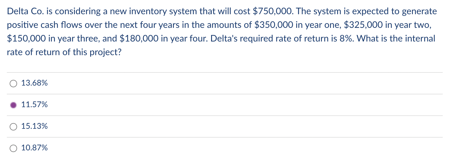 Solved Delta Co. ﻿is considering a new inventory system that | Chegg.com
