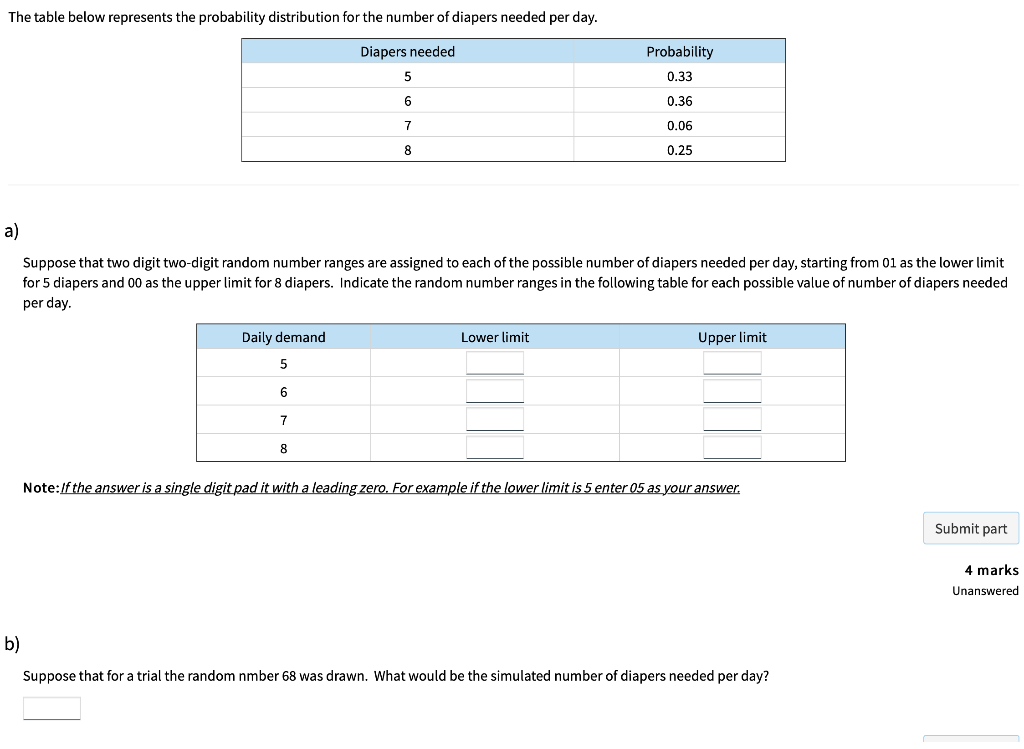 Solved The table below represents the probability | Chegg.com