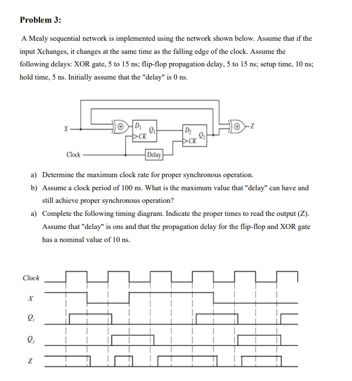 Solved A Mealy sequential network is implemented using the | Chegg.com