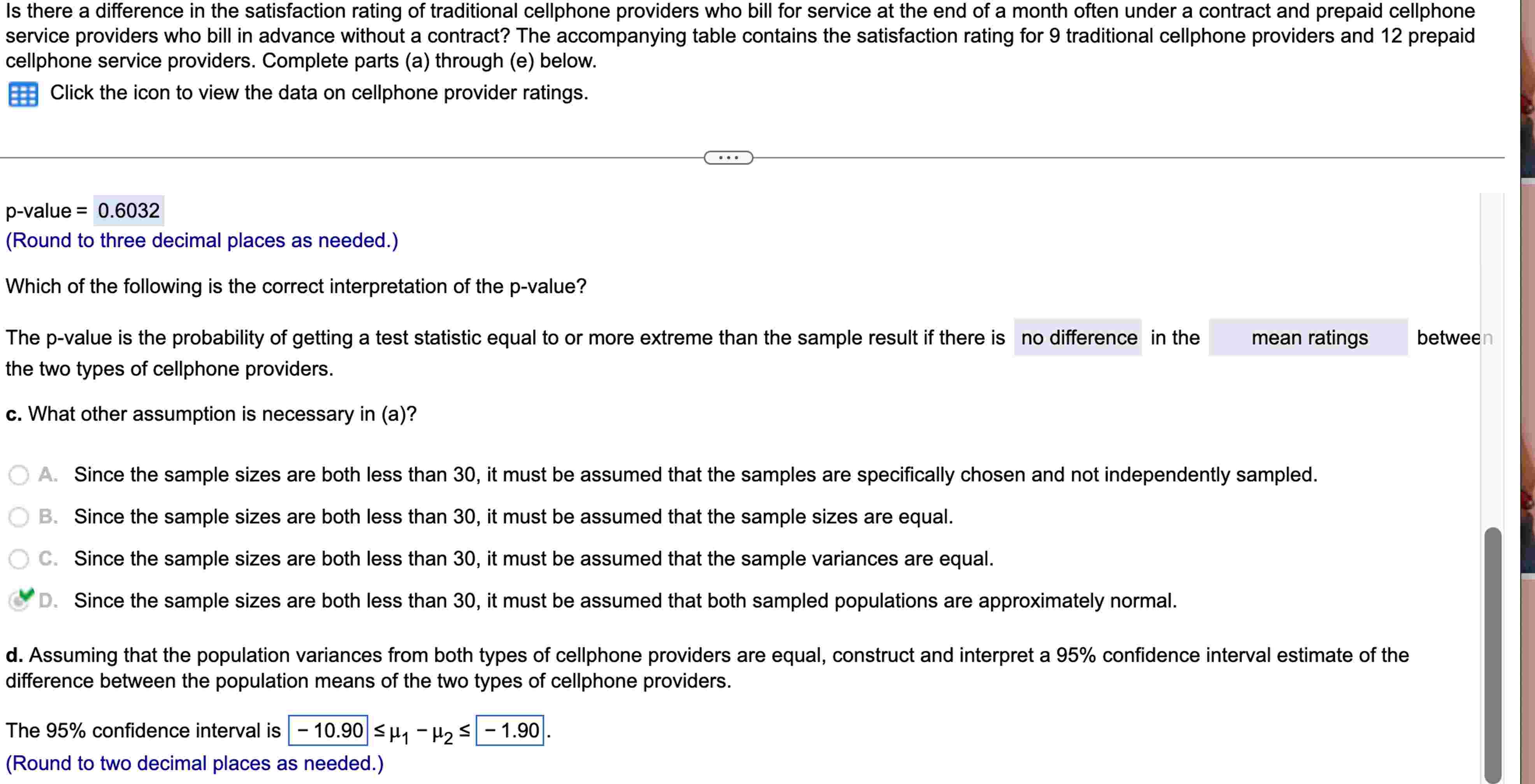 Solved Which of the following is the correct interpretation | Chegg.com