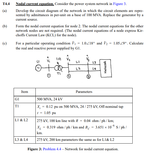 Solved T4.4 Nodal current equation. Consider the power | Chegg.com