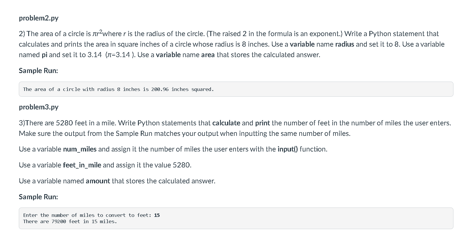 Solved Python Expressions Assignment Complete each of the | Chegg.com