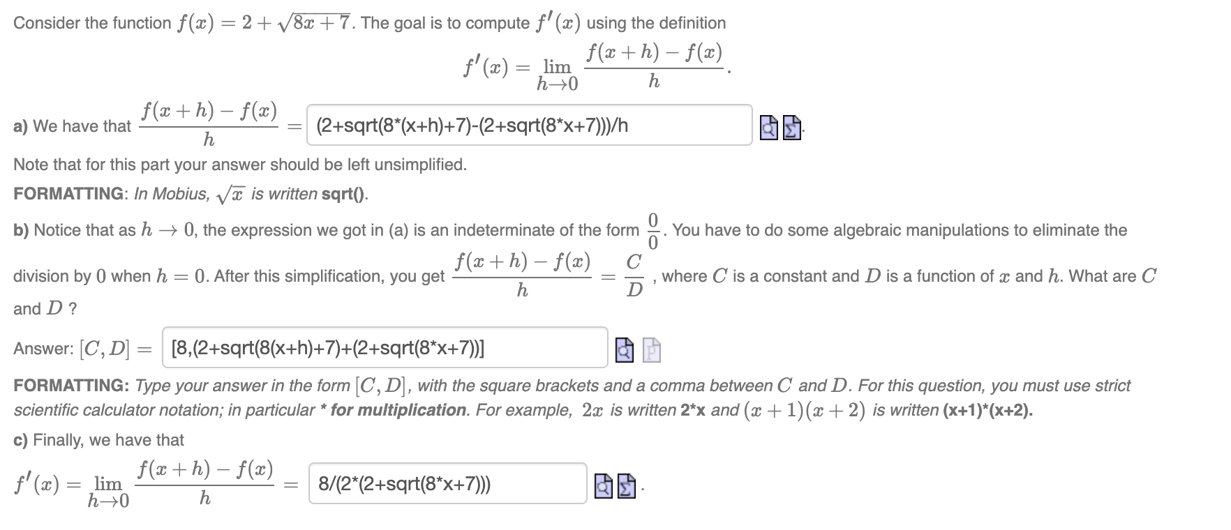 Solved Consider The Function F X 2 8x 7 The Goal Is To