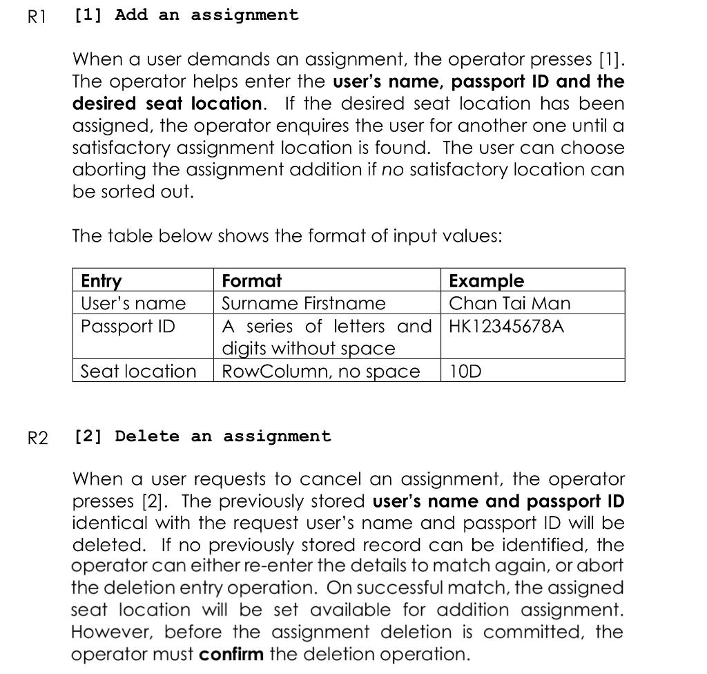 Solved In this assignment, you need to develop an Airplane | Chegg.com