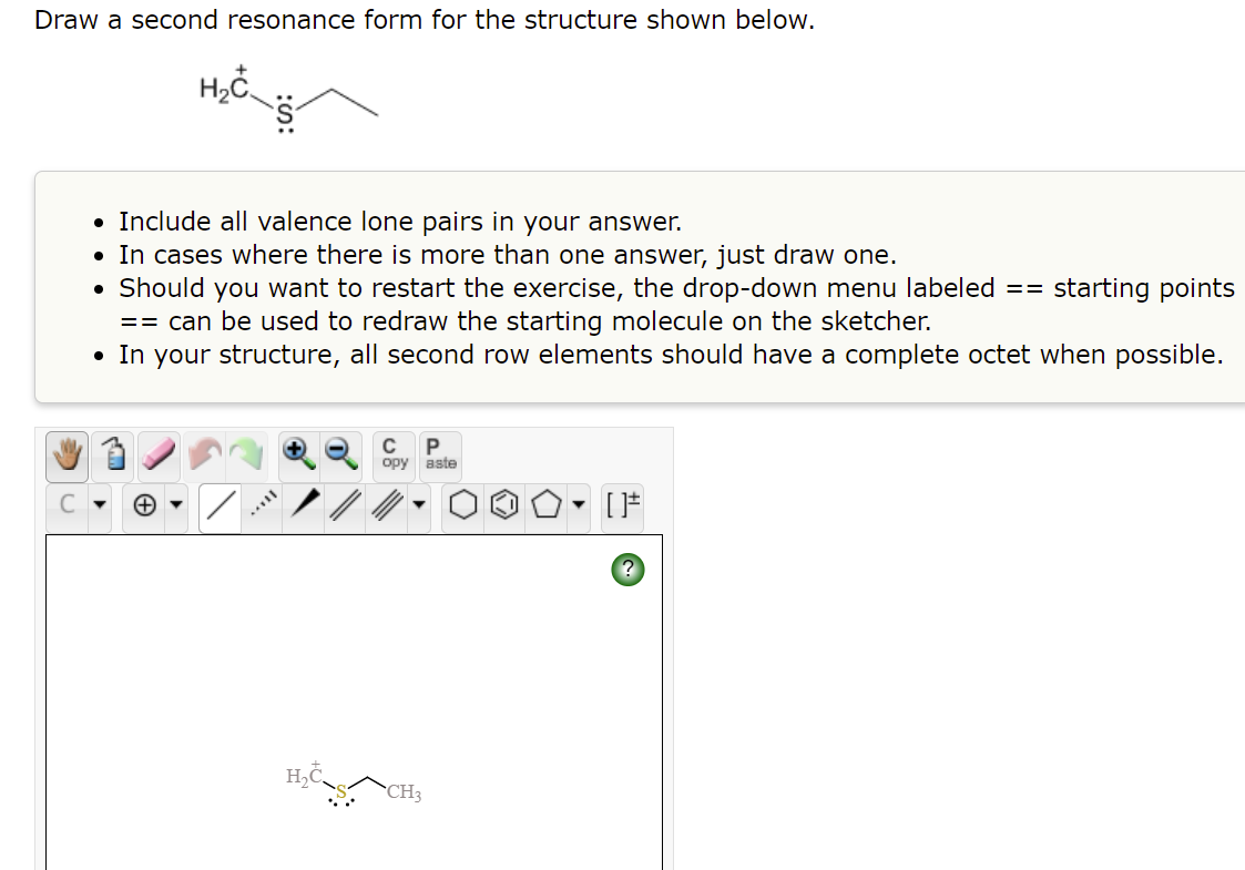 Solved Draw a second resonance form for the structure shown | Chegg.com