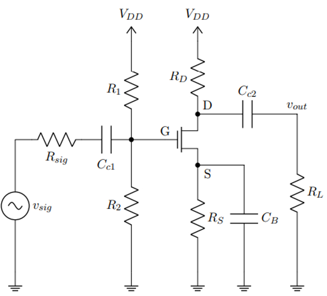 For the nmos amplifier circuit given below, (a) (4 | Chegg.com