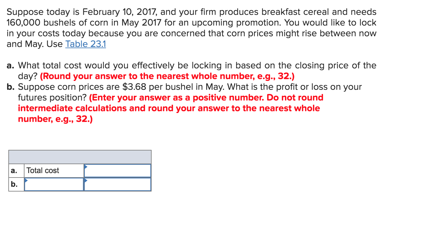 Solved Suppose today is February 10, 2017, and your firm | Chegg.com