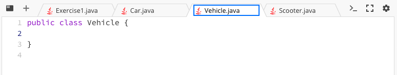 Solved Implement 3 classes: Vehicle (abstract), Car, and | Chegg.com